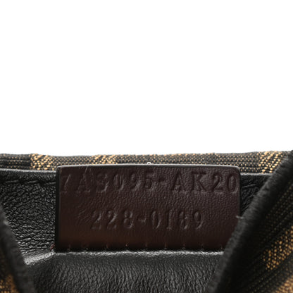 Fendi X VERSACE Fabric Jacquard Fendace FF Nano Brooch Baguette Tobacco Black 7 of 11