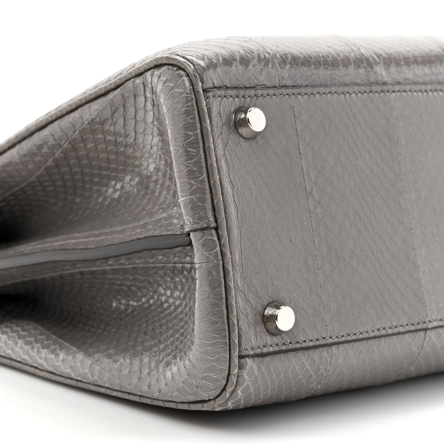 Elaphe Medium Zumi Top Handle Bag Dusty Grey