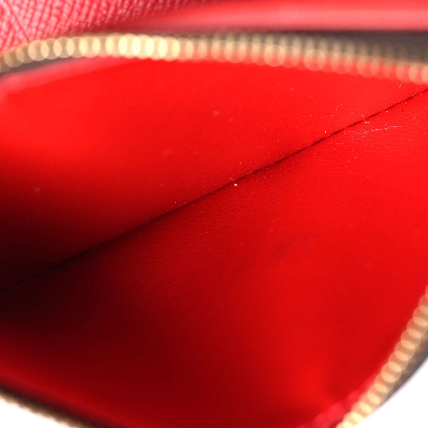 Louis Vuitton Damier Ebene Victorine Wallet Red 6 of 9