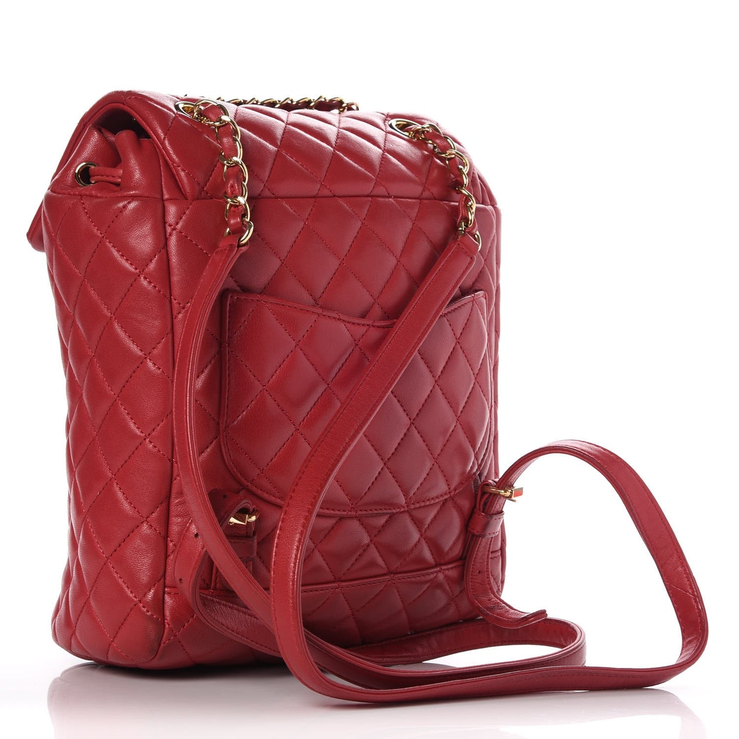Lambskin Quilted Small Urban Spirit Backpack Dark Pink