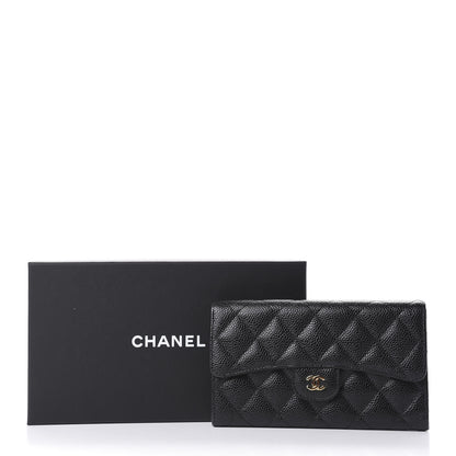 Chanel Caviar Quilted Large Flap Wallet Black 12 of 12