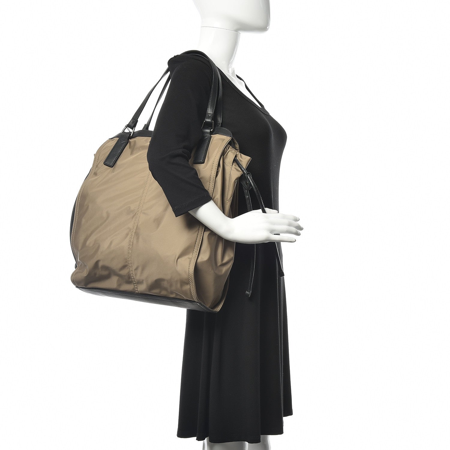 Burberry Nylon Small Buckleigh Packable Tote Birch 2 of 13
