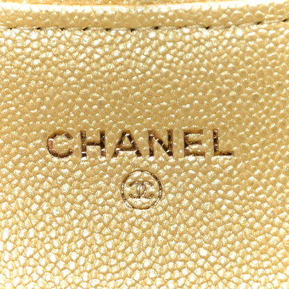 Chanel Iridescent Caviar Quilted Flap Card Holder Yellow 6 of 12