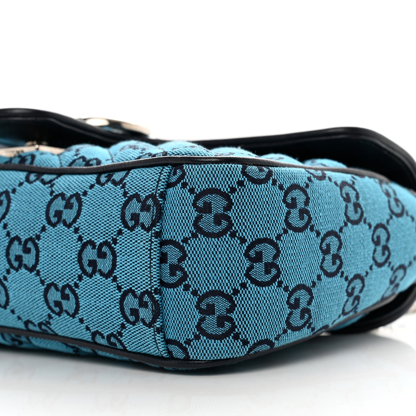 Monogram Multicolor Matelasse Diagonal Small GG Marmont Shoulder Bag Blue