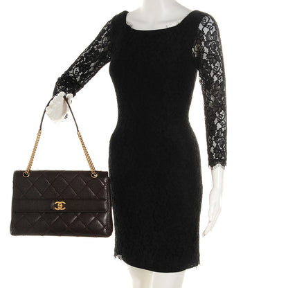 Chanel Caviar Quilted Jumbo Single Flap Bag Brown 2 of 8