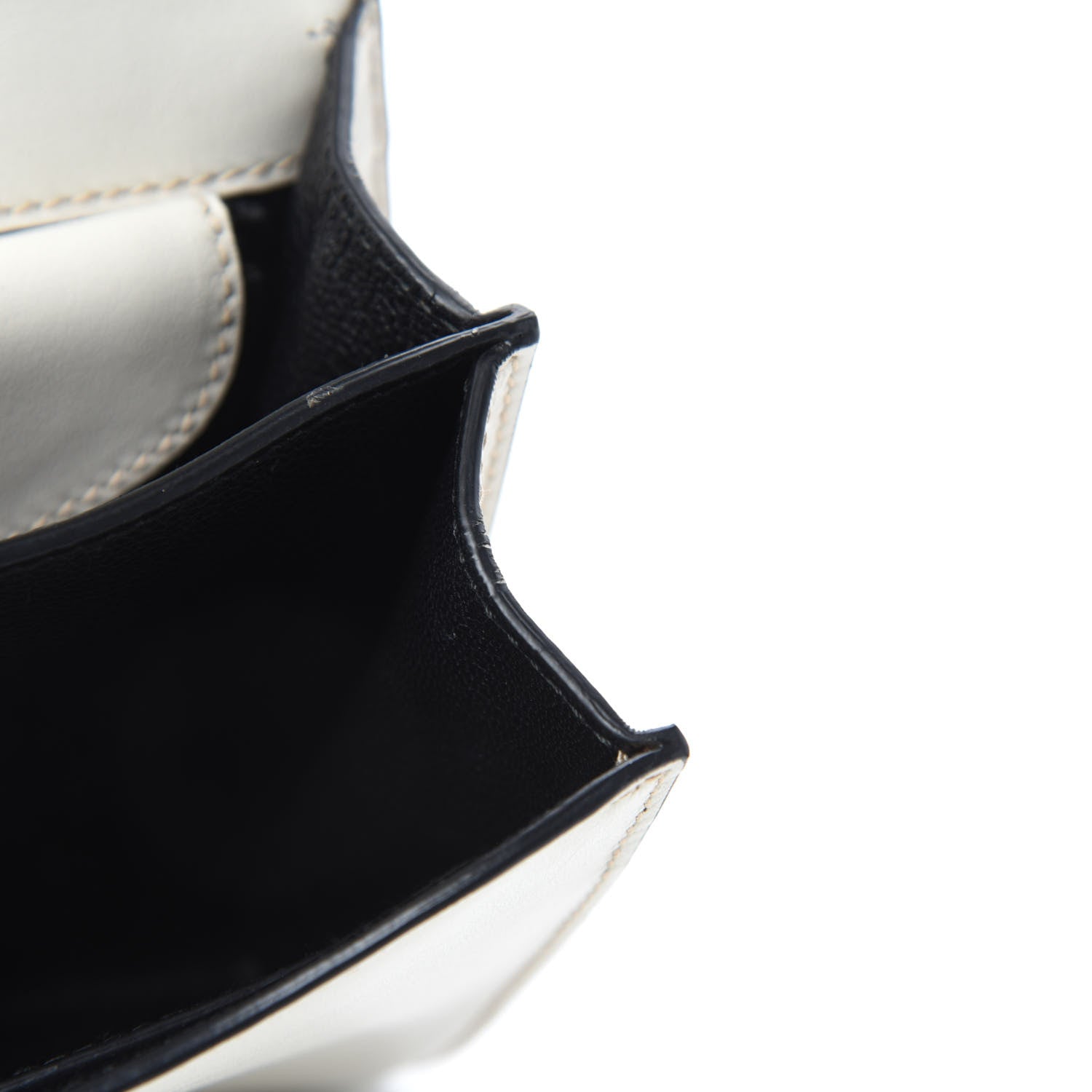 Prada City Calfskin Saffiano Cahier Bag White Black 8 of 13