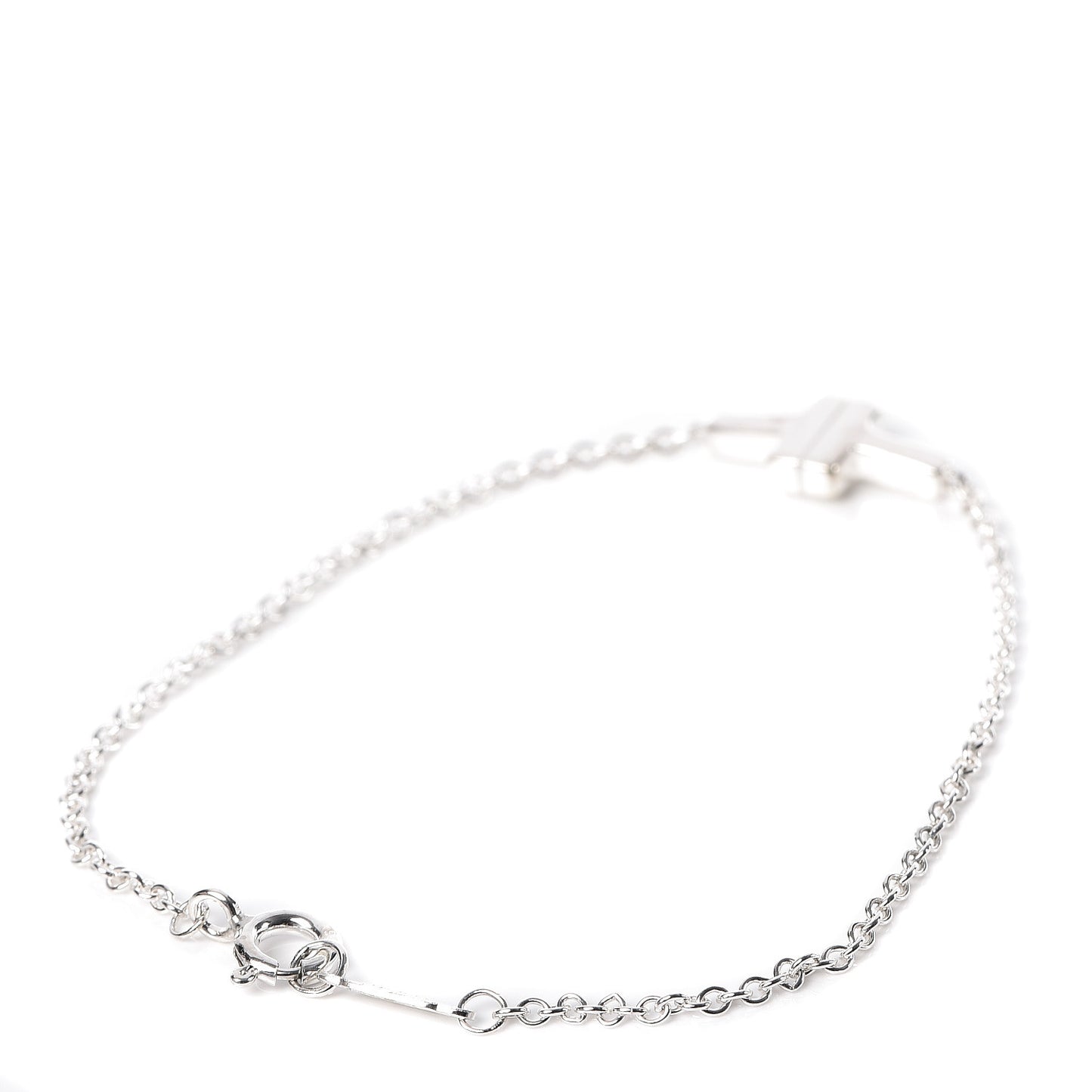 Sterling Silver T Two Single Chain Bracelet