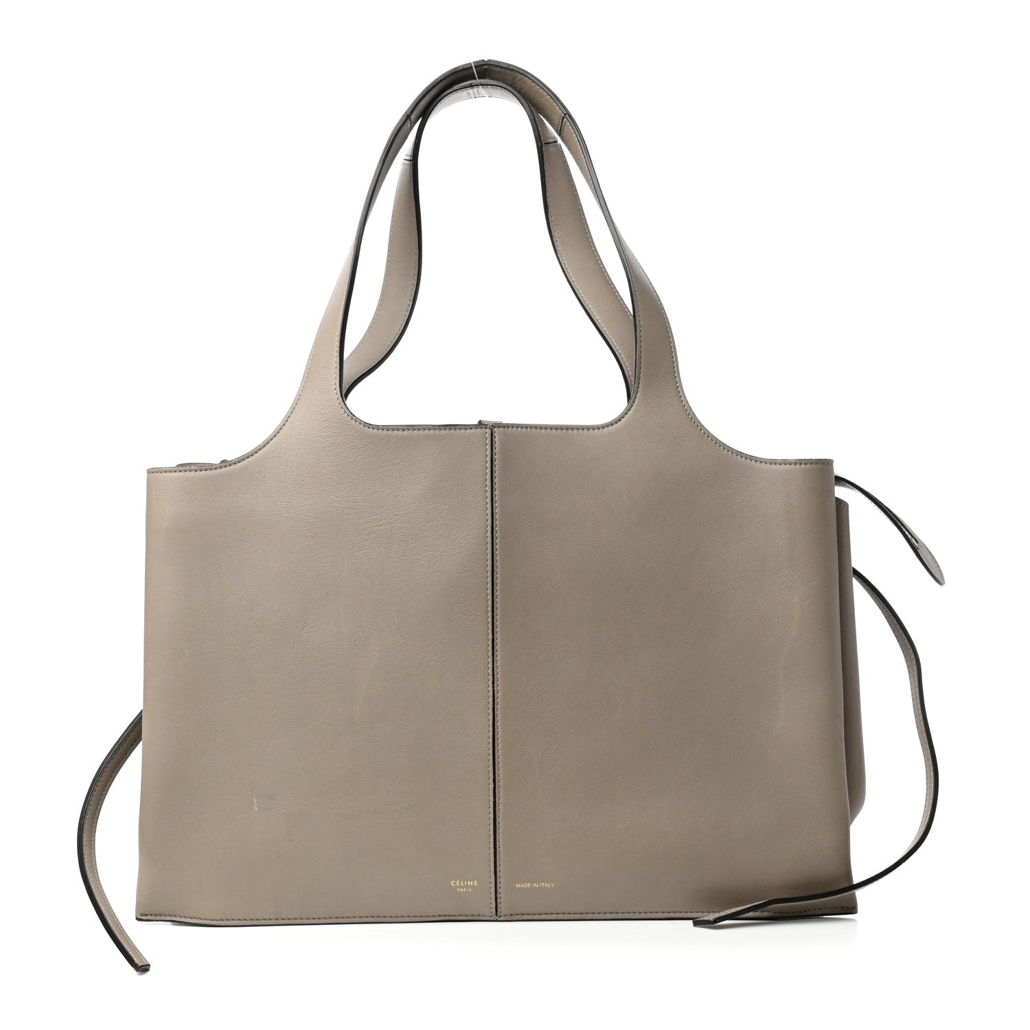 Celine Smooth Calfskin Medium Tri-Fold Bag Souris 1 of 9
