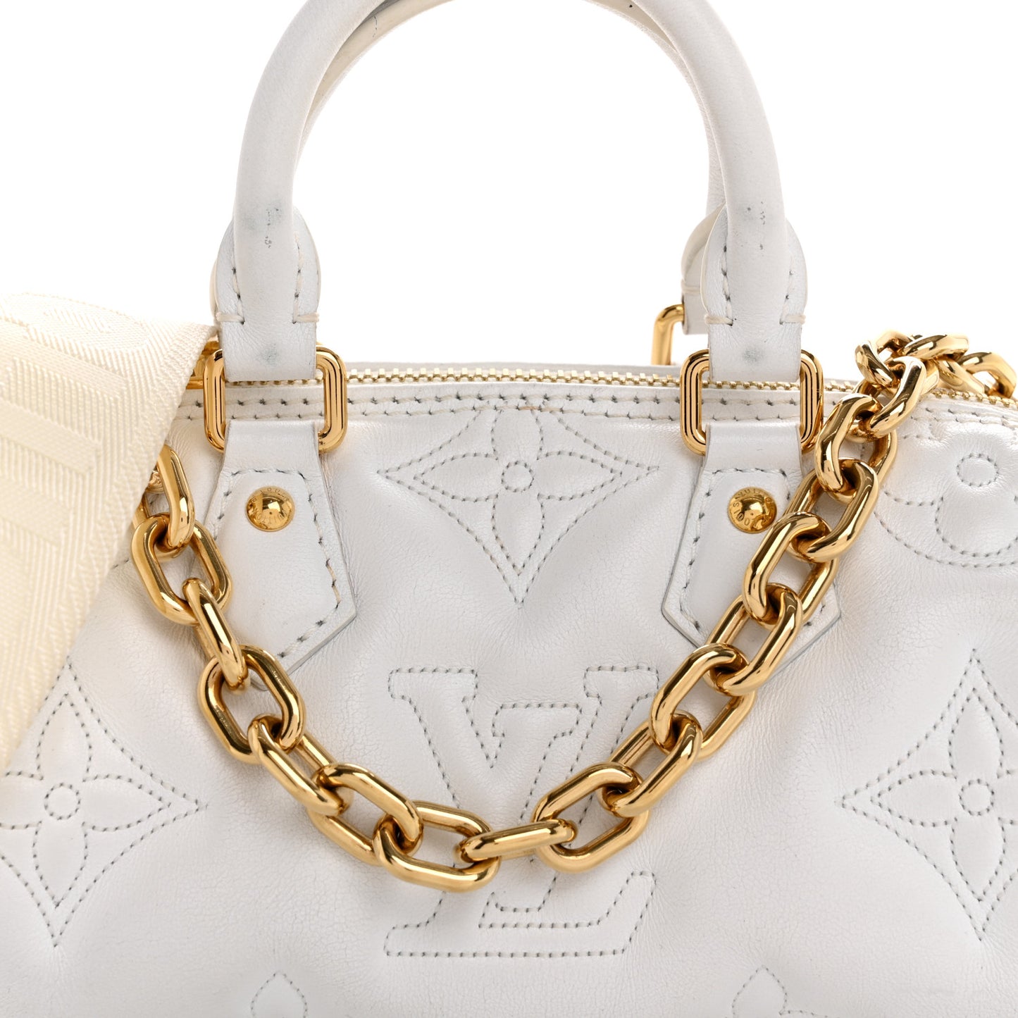 Calfskin Bubblegram Papillon BB Snow White
