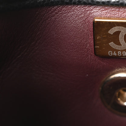 Chanel Caviar Lizard Embossed Quilted Mini Coco Handle Flap Black 13 of 21