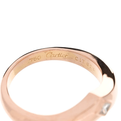 Cartier 18K Pink Gold Diamond Triandos Ring 56 7.5 5 of 5