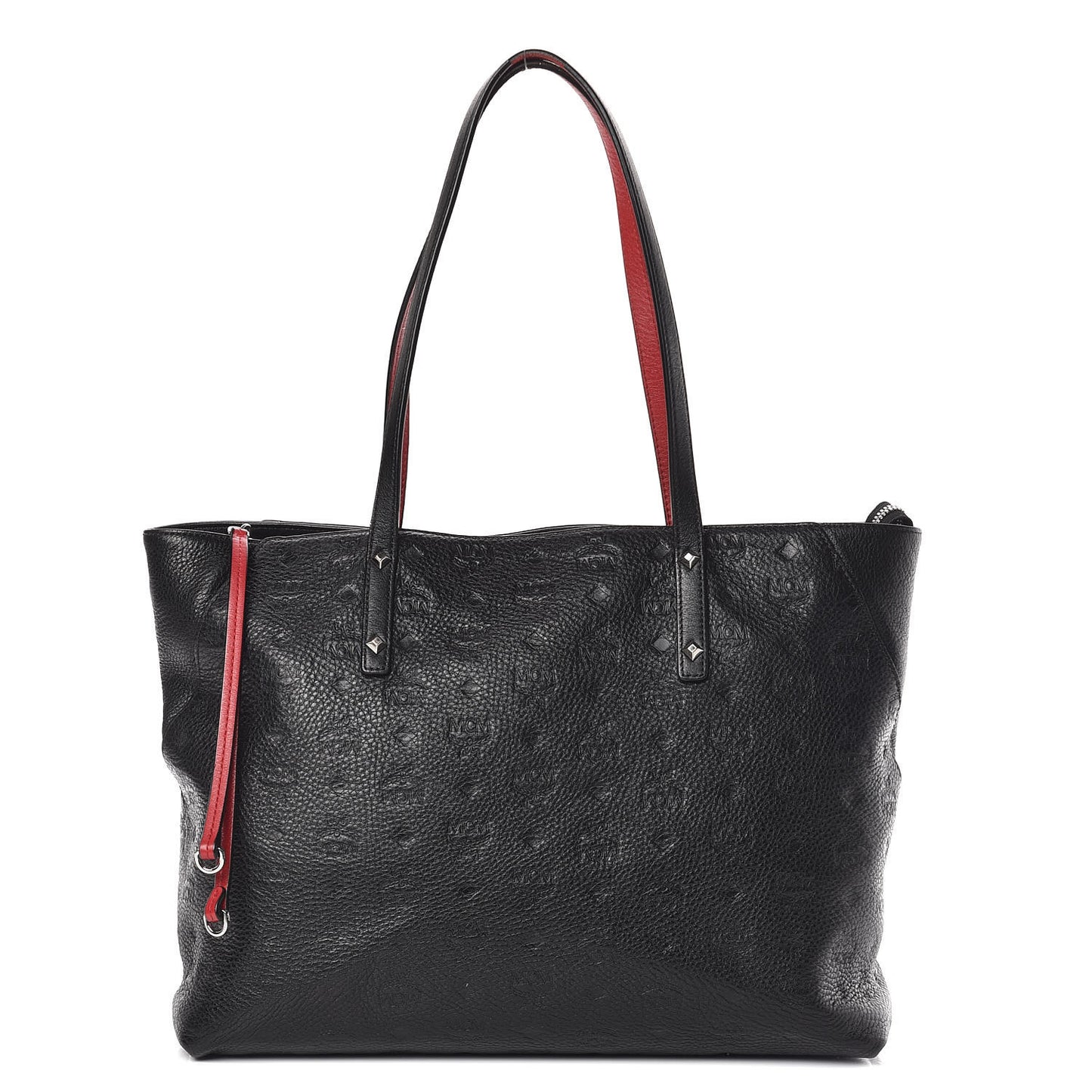 Calfskin Ottomar Monogram Medium Klara Shopper Tote Black