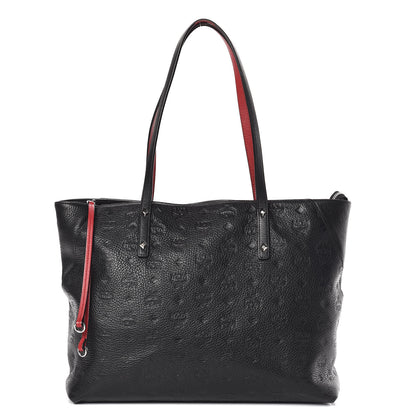 MCM Calfskin Ottomar Monogram Medium Klara Shopper Tote Black 1 of 15