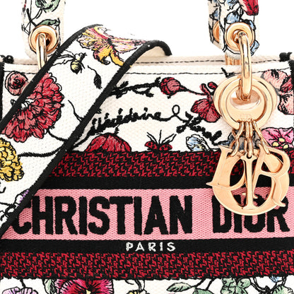 Christian Dior Canvas Florilegio Embroidered Mini Lady D-Lite White Multicolor 8 of 10