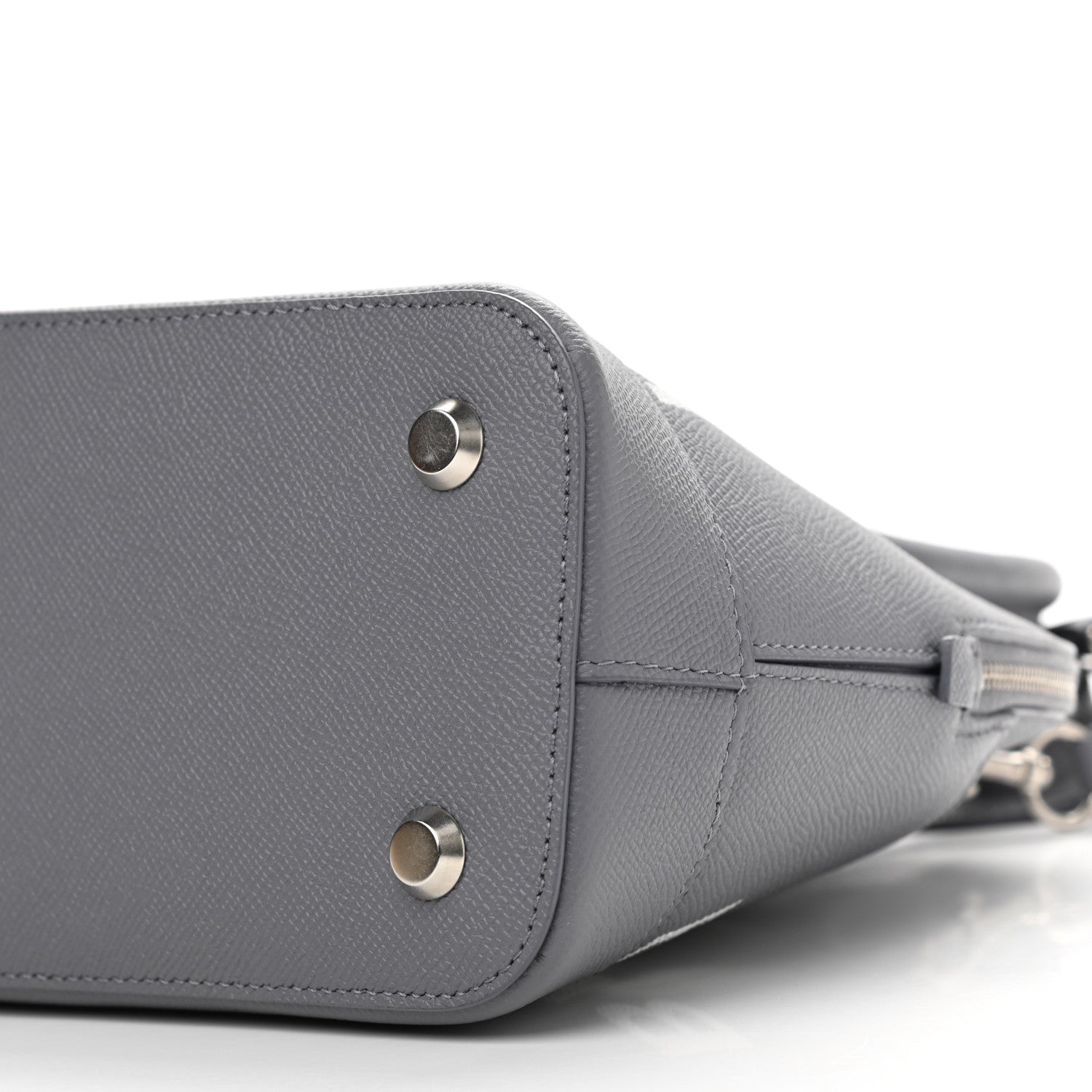 Balenciaga Signature Grained Calfskin Logo S Ville Top Handle Bag Gris Perle Fonce White 9 of 9