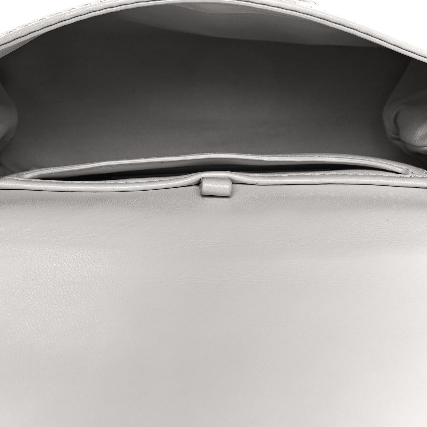 Calfskin Alix Soft Flap Clutch White