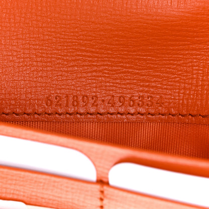 Gucci Azalea Calfskin Enamel Horsebit 1955 Wallet On Chain Deep Orange 7 of 11