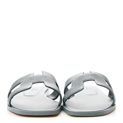 Hermes Epsom Oran Sandals 37.5 Gris Antarctique 3 of 10