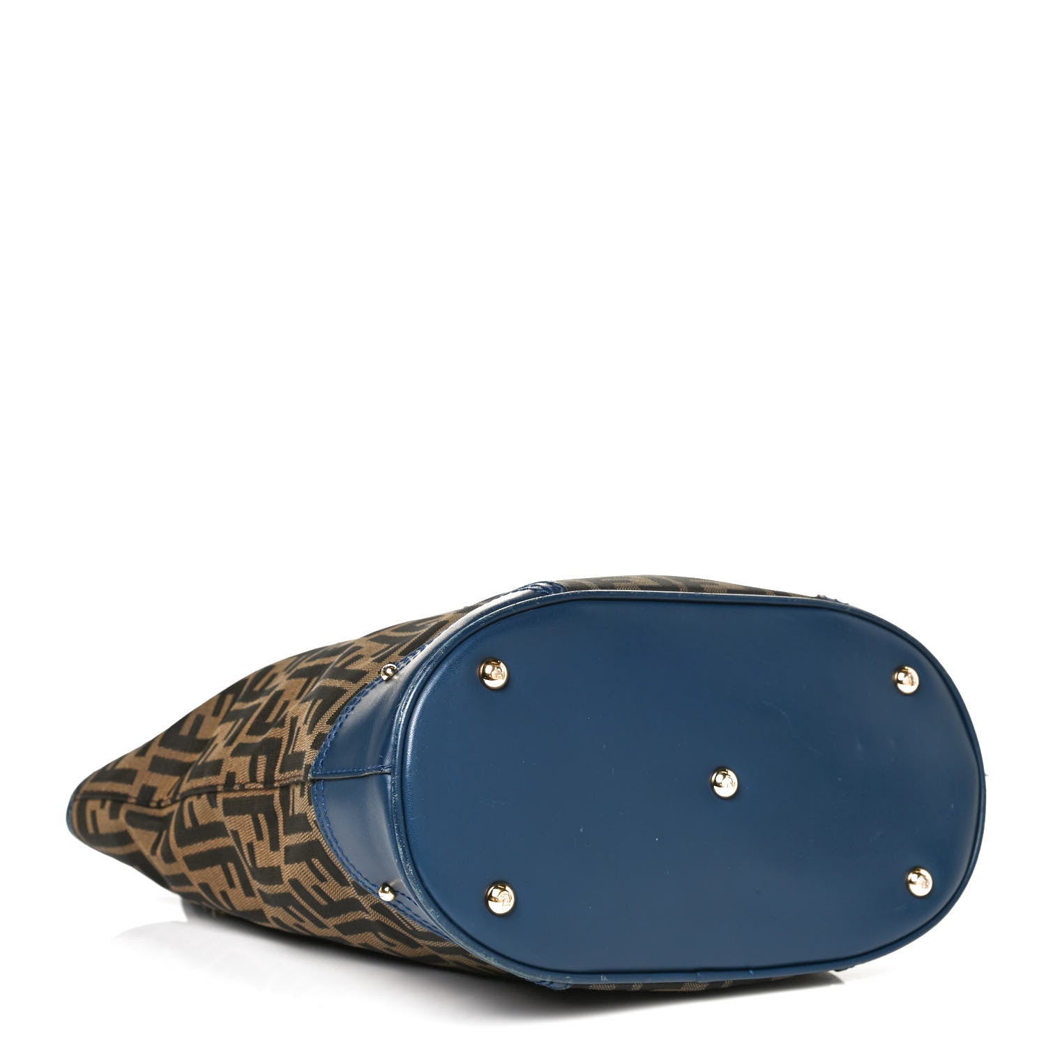 Fendi Zucca Tote Tobacco Blue 3 of 12