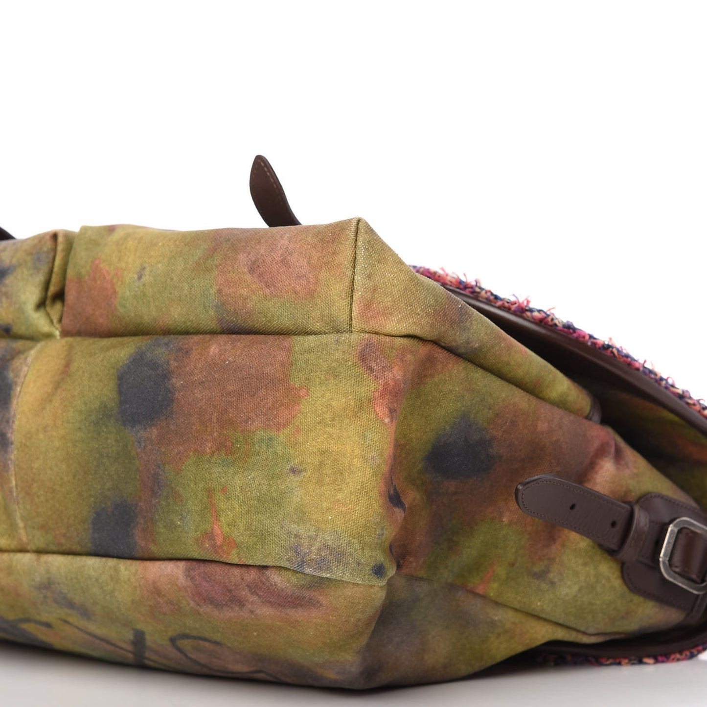 Washed Toile Large Graffiti On The Pavements Messenger Khaki Multicolor