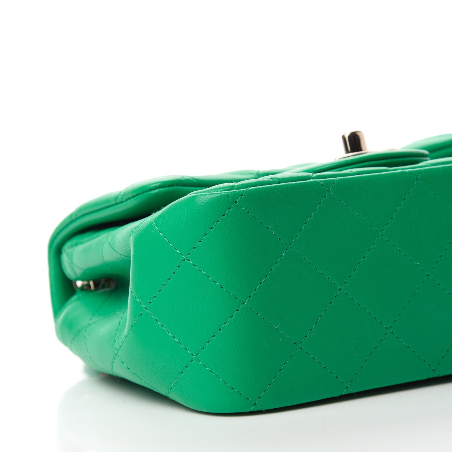 Chanel Lambskin Quilted Mini Square Flap Green 6 of 11