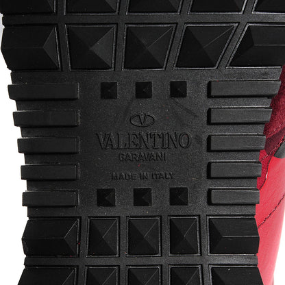 Valentino Garavani Nappa Suede Camouflage Womens Rockrunner Sneakers 39 Rubin Scarlet 9 of 14