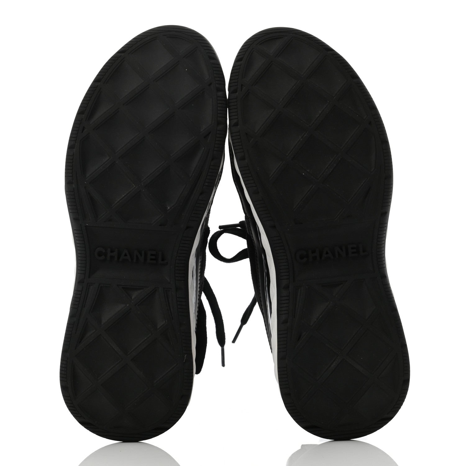 Chanel Velvet Calfskin Mixed Fibers CC Sneakers 35 Black 5 of 8