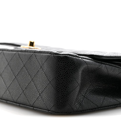 Chanel Caviar Quilted Medium Double Flap Black 11 of 12