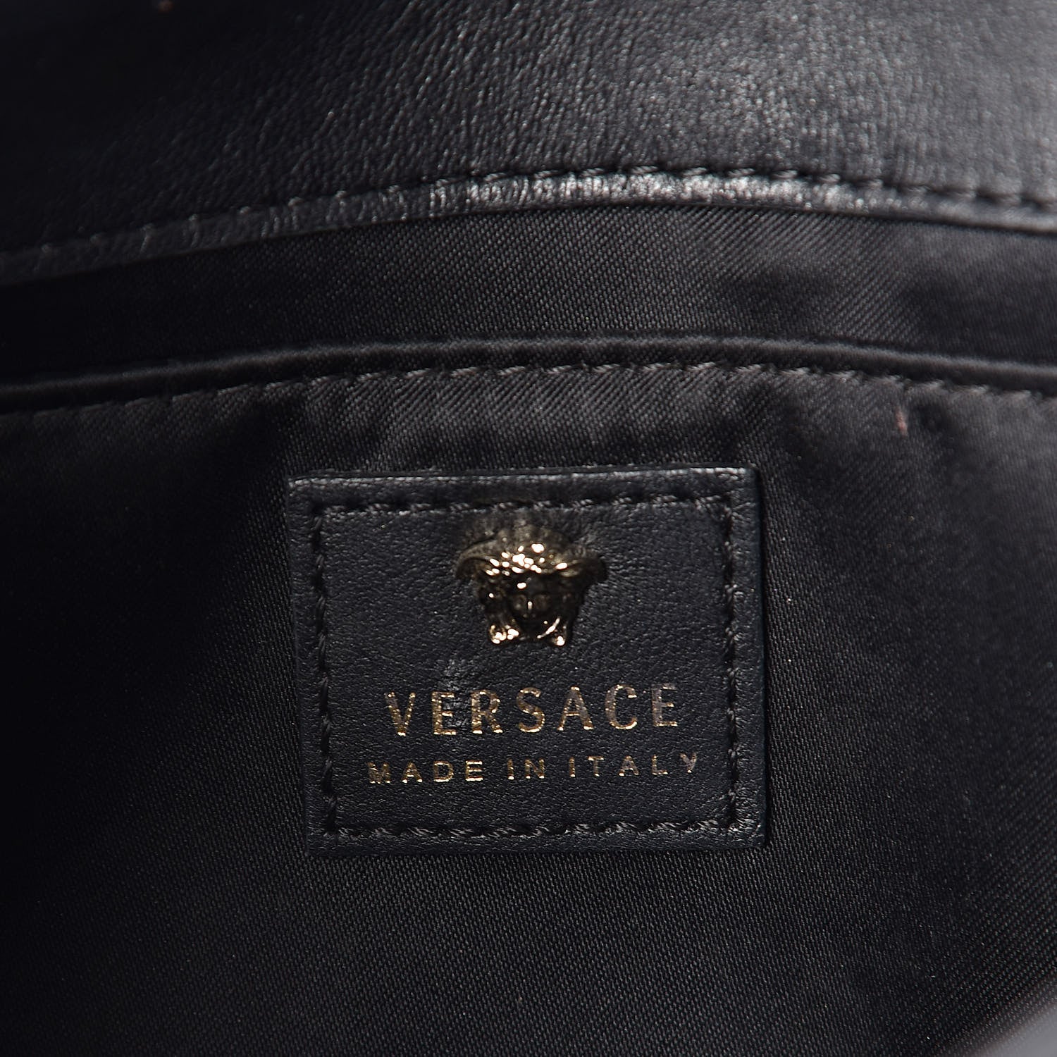 Versace Vitello Palazzo Medusa Evening Clutch Bag Black 6 of 16