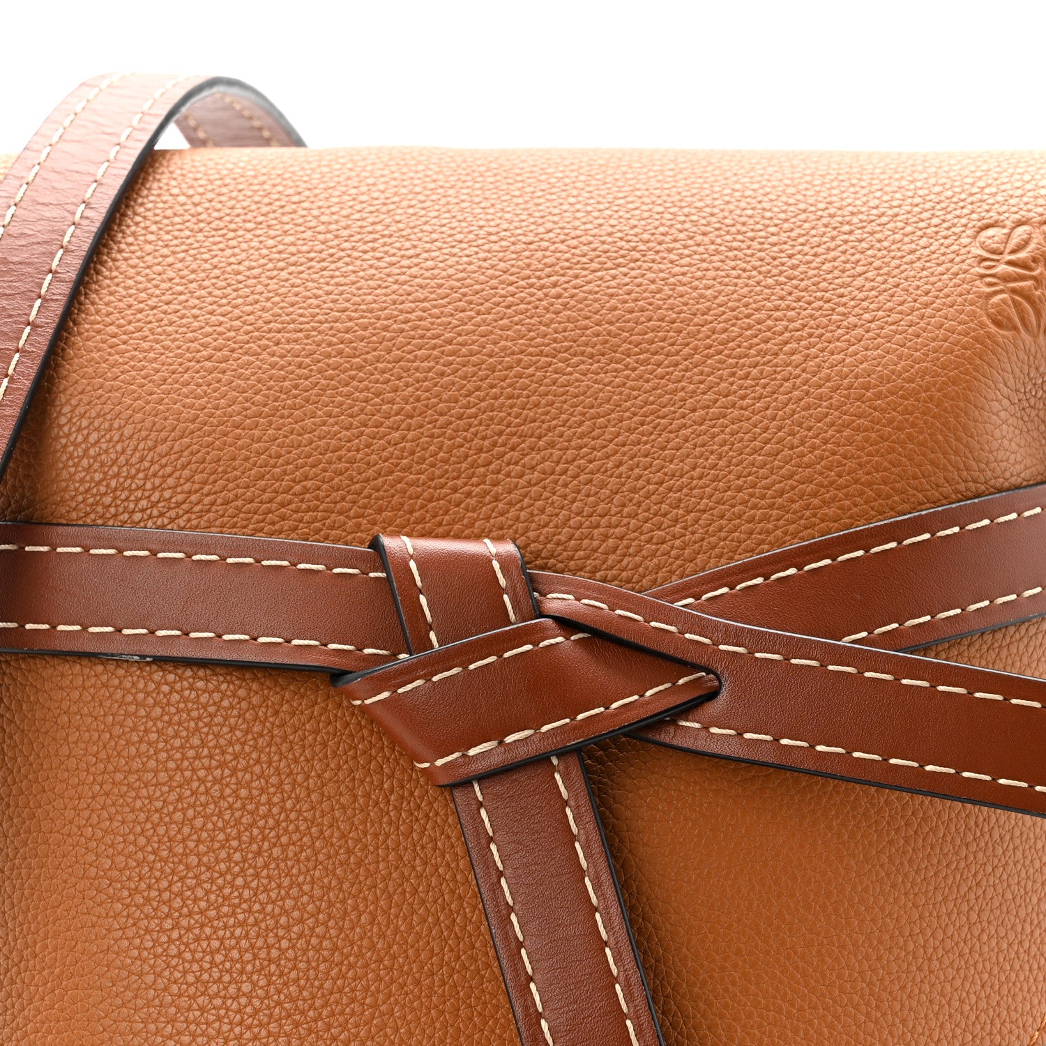 Loewe Grained Calfskin Small Gate Crossbody Bag  Caramel Pecan 8 of 11