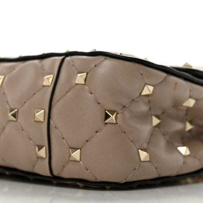 Valentino Garavani Lambskin Small Rockstud Spike Shoulder Bag Poudre 10 of 10