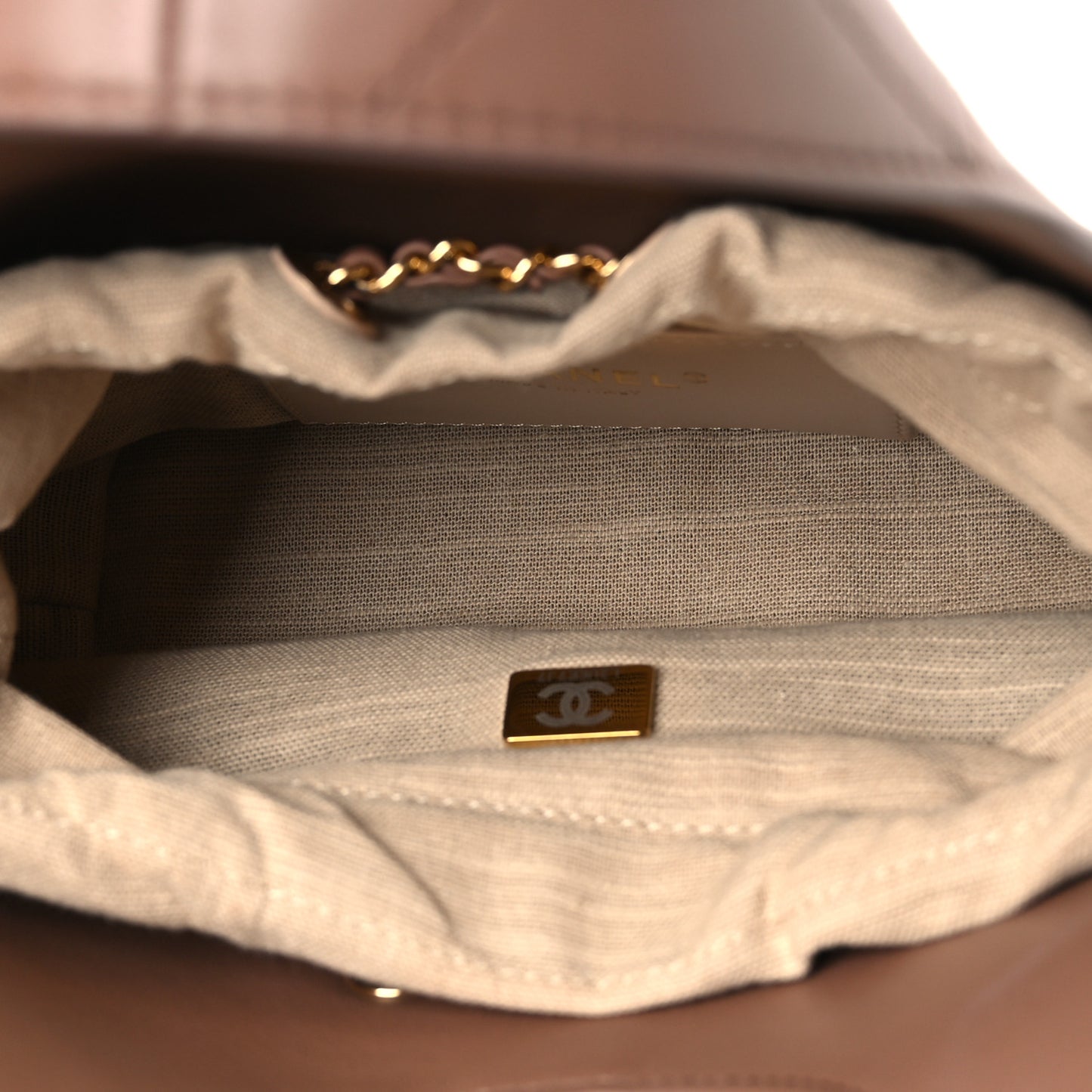 Calfskin Quilted Daily Trendy Shopping Bag Brown