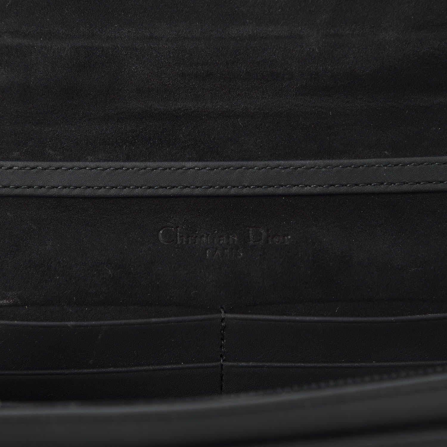Christian Dior Ultra Matte Calfskin Diorama Wallet on Chain Pouch Black 7 of 10