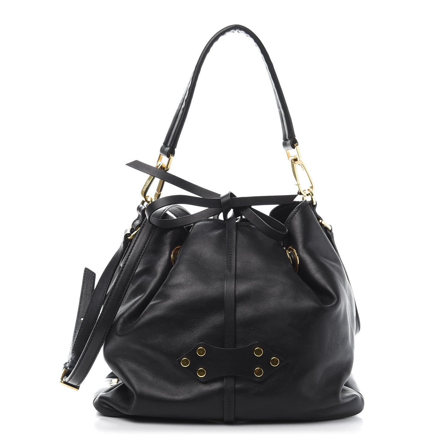 Nappa Bucket Bag Black