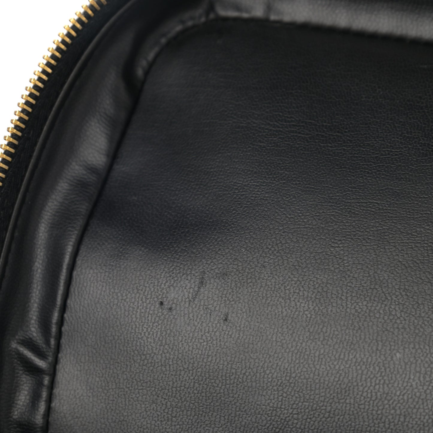 Lambskin Quilted Vanity Pouch Black