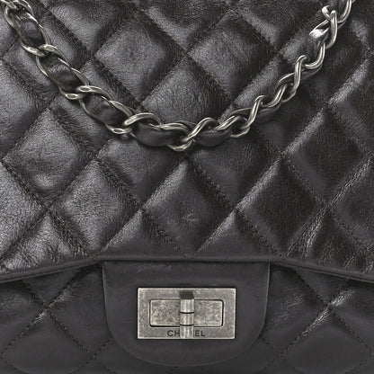 Chanel Washed Lambskin Quilted Jumbo Hybrid Reissue Flap Dark Brown 9 of 12