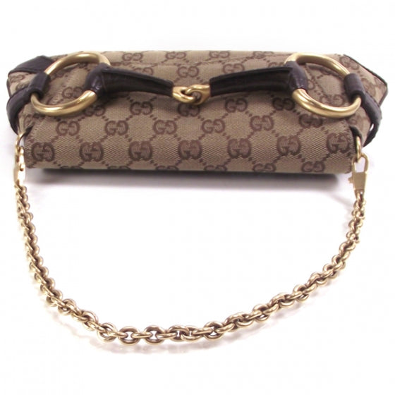Gucci Monogram Horsebit Small Handbag Brown 5 of 10