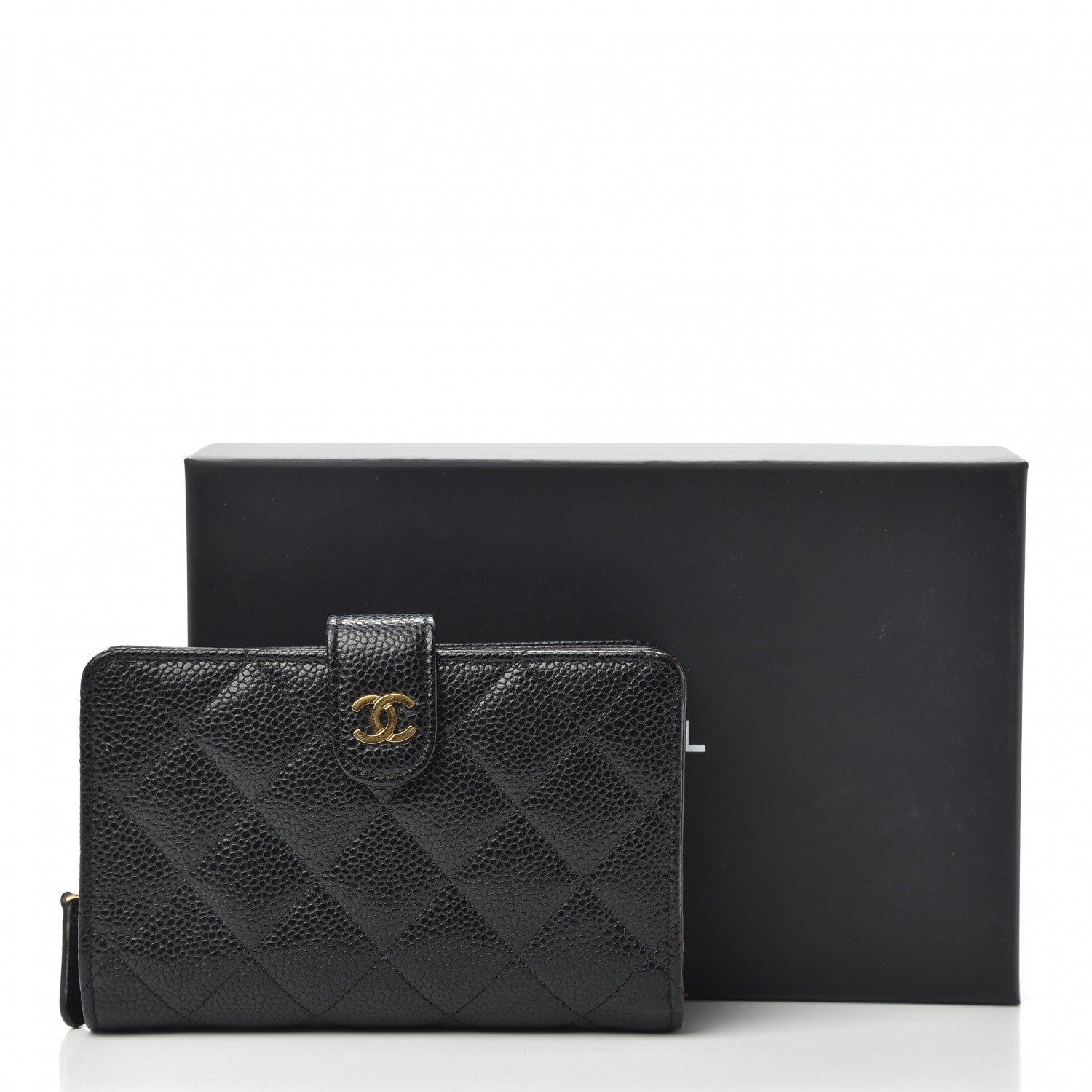 Chanel Caviar Quilted CC French Wallet Black 14 of 14