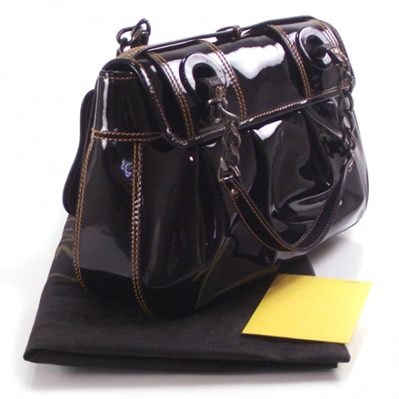 Fendi Patent B Bag Black 3 of 11