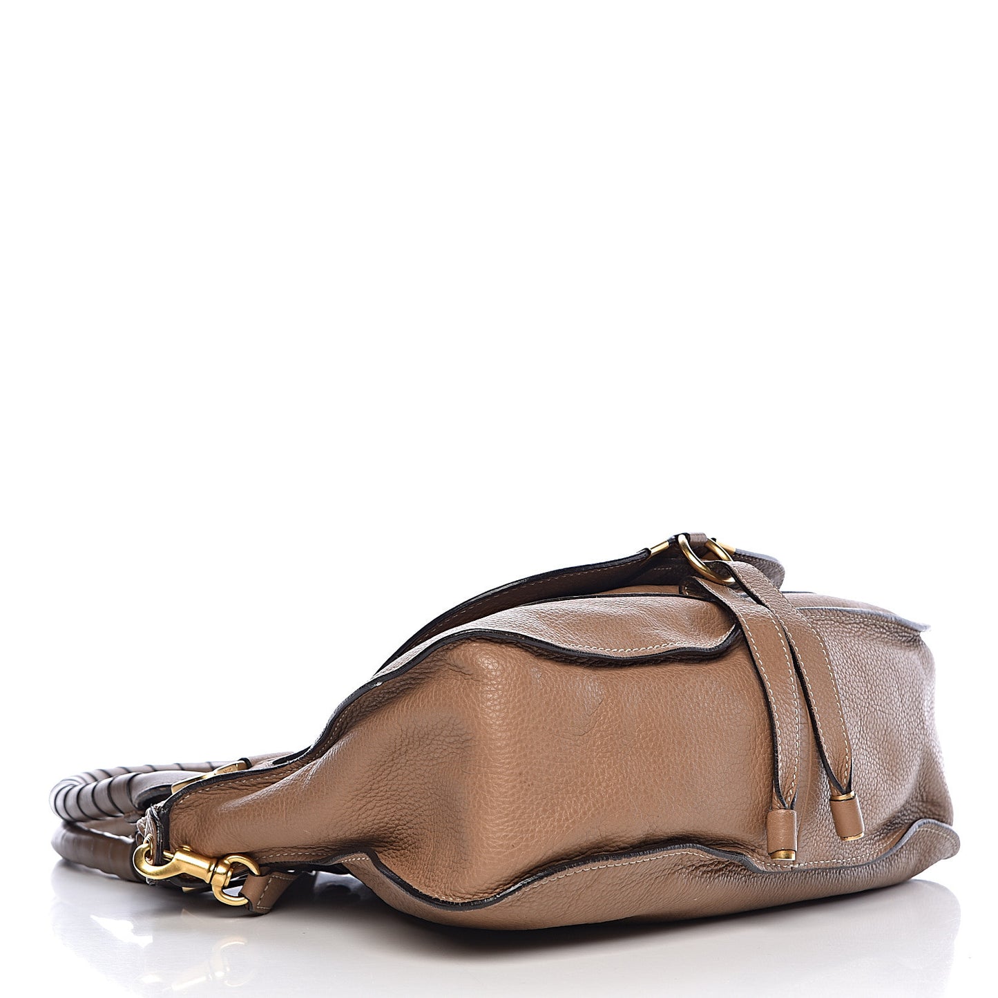 Calfskin Small Marcie Satchel Nut