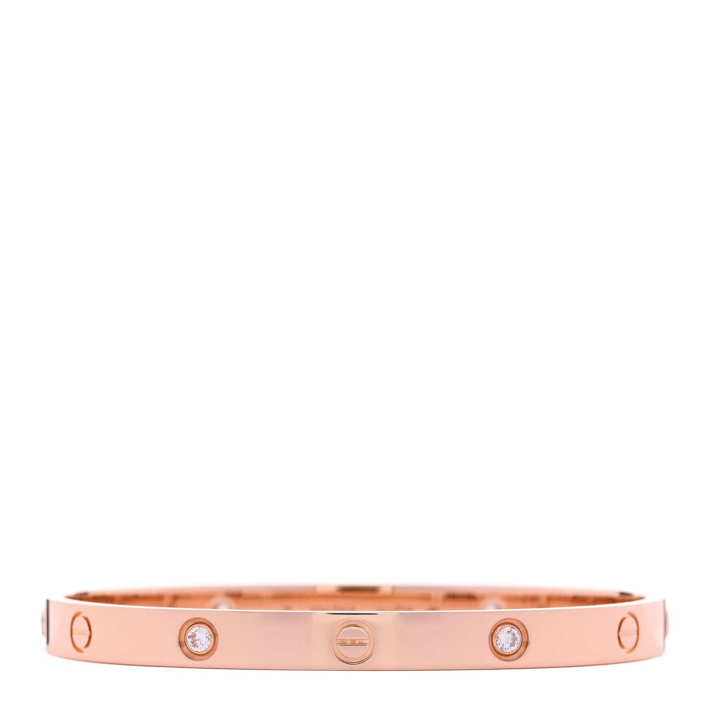 18K Pink Gold 4 Diamond LOVE Bracelet 19