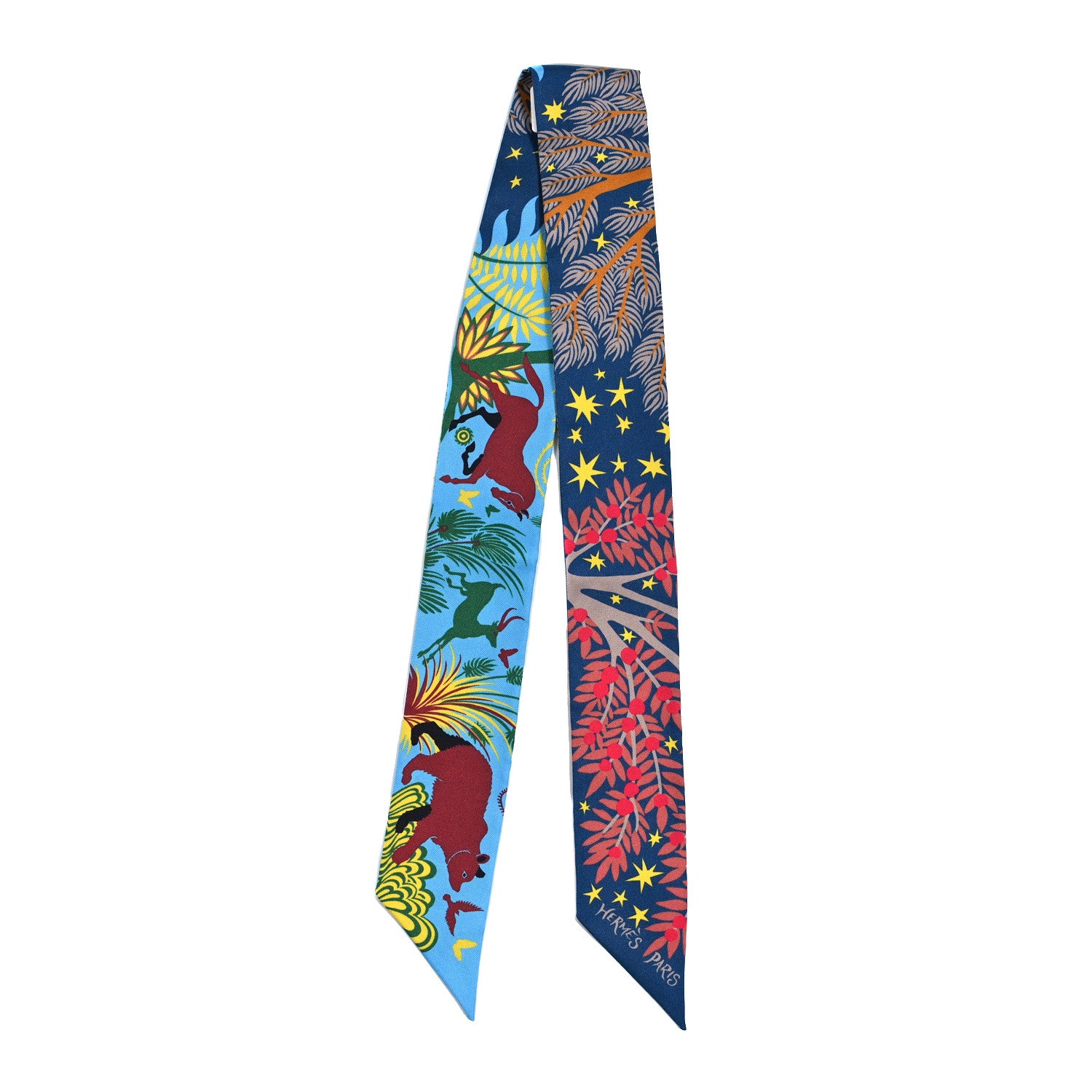Hermes Silk Le Charme D Orphee Marine Bleu Azur Jaune 2 of 4