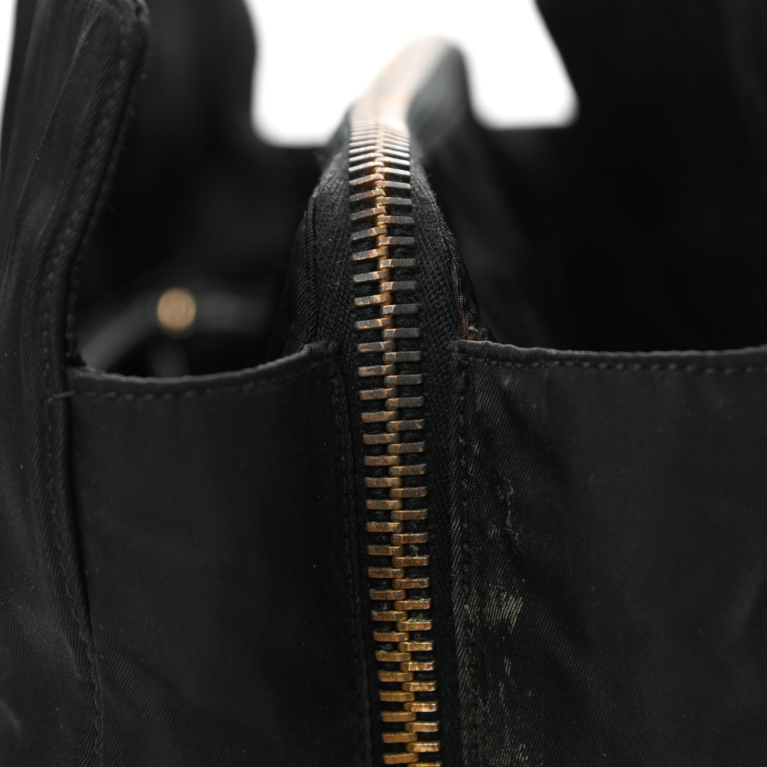 Prada Tessuto Nylon Chain Shoulder Bag Black 13 of 15