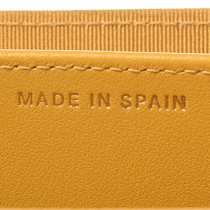 Chanel Caviar Quilted Card Holder Wallet Yellow 11 of 14