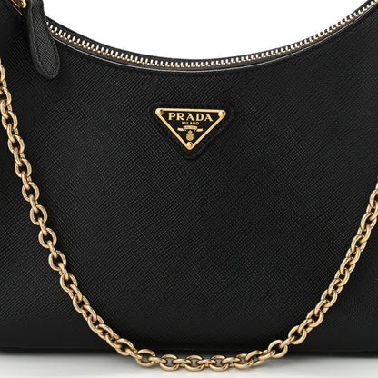 Prada Saffiano Lux Re-Edition 2005 Shoulder Bag Black 9 of 11