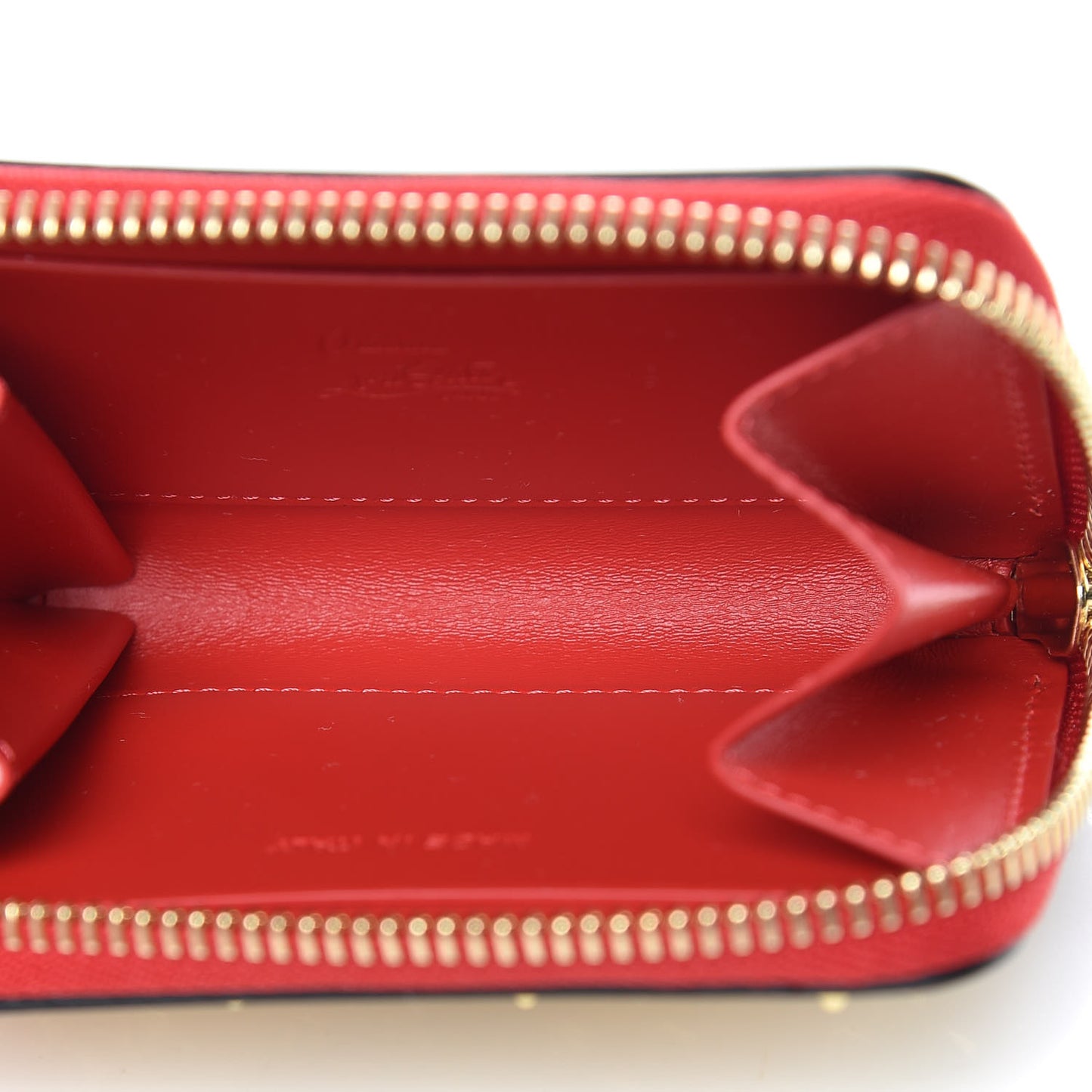 Metallic Patent Loubinthesky Panettone Coin Purse Gold