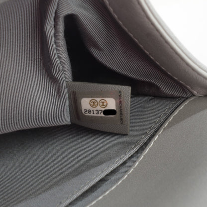 Chanel Metallic Calfskin Quilted Medium Boy Flap Silver 9 of 9