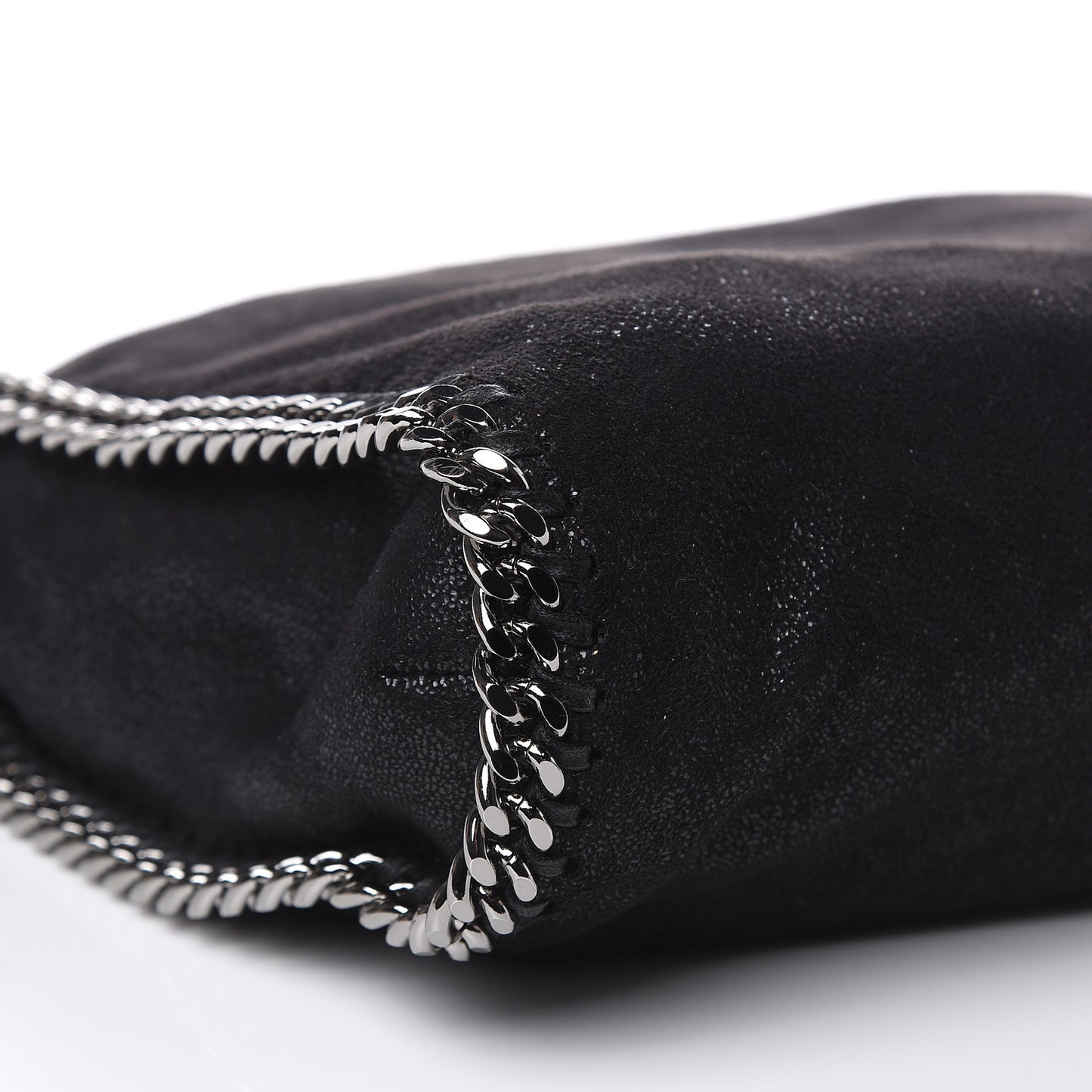 Shaggy Deer Small Falabella Fold Over Tote Black