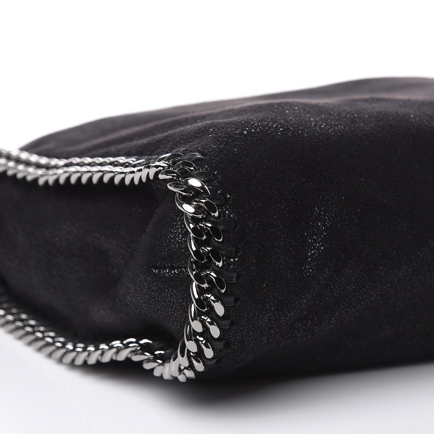 Stella McCartney Shaggy Deer Small Falabella Fold Over Tote Black 8 of 10