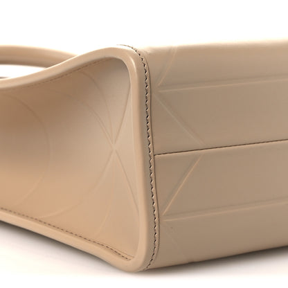 Prada Soft Calfskin Triangolo Symbole Embossed Small Tote Sabbia 9 of 10